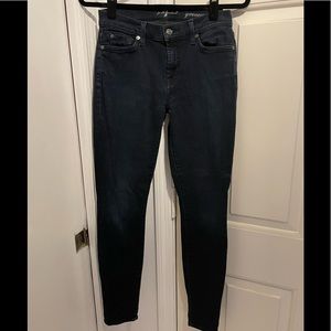 7 For All Mankind Gwenevere Dark Wash Skinny Jeans, size 27